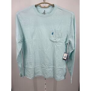 Johnnie-O Men M Brennan Long Sleeve T-Shirt Whaler Blue Crew Neck Casual Tee NWT